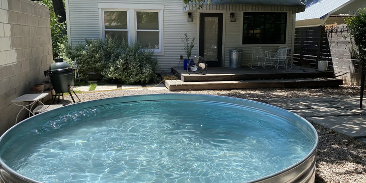 After wedding postponement, couple floats pool business